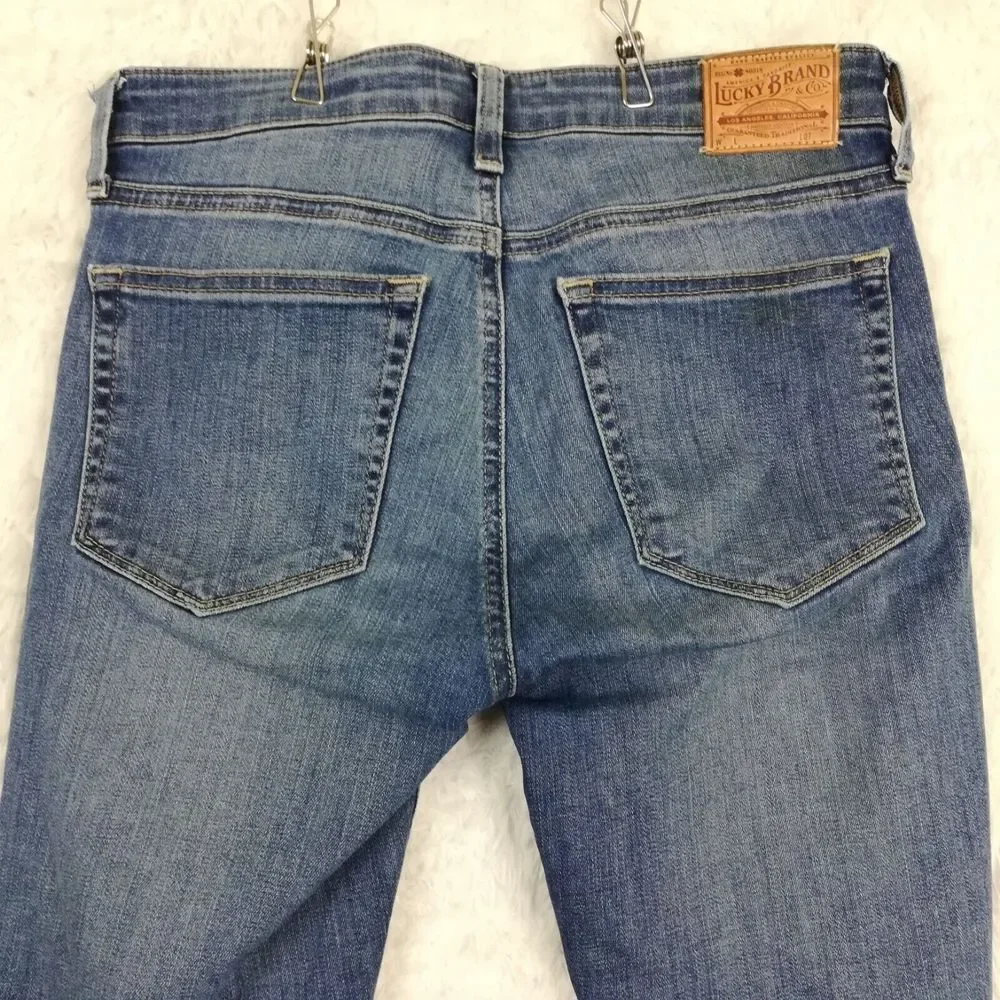 Lucky Brand Womens Jeans Ava‎ Skinny Ankle Cheville Denim Blue Stone Wash 2